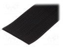 Tape: velcro; W: 50mm; L: 1m; D: 5.7mm; acrylic; black; -29÷93°C