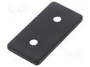 Flat bar; for profiles; W: 40mm; L: 80mm; steel; Colour: black