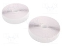 Tape: hook and loop; W: 25mm; L: 5m; Thk: 3mm; acrylic; white