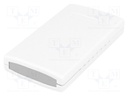 Enclosure: with panel; X: 50mm; Y: 90mm; Z: 16mm; ABS; light grey