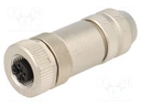 Plug; M12; PIN: 5; female; B code-Profibus; for cable; IP67; 0.34mm2