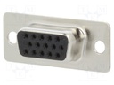 D-Sub HD; PIN: 15; female; soldering; for cable; gold flash