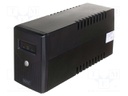 Power supply: UPS; 480W; 800VA; 230VAC; 142x101x298mm; 9Ah; 50Hz