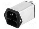 Connector: AC supply; socket; male; 1A; 250VAC; IEC 60320; 10mH