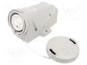 Connector: AC supply 3-phase; socket; female; 63A; 400VAC; IP67