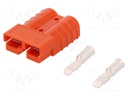 Plug; wire-wire; SB50; hermaphrodite; PIN: 2; for cable; crimped