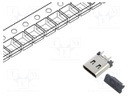 Connector: USB C; socket; SMT; PIN: 16; vertical; top board mount