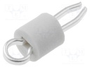 Test point terminal; white; Mounting: PCB; 3.18mm