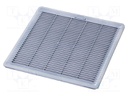 Ventilation grille; Cutout: 291x291mm; IP54; grey; UL94V-0
