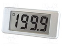 Voltmeter; digital,mounting; 0÷200mV; on panel; Display: LCD 0,5"