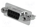 D-Sub; PIN: 9; socket; female; with threaded screw; Locking: screws