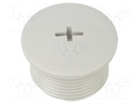 Stopper; polyamide; light grey; IP68; Entrelec; Gland: M25; 15mm