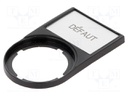 Bezel with description label; RMQ-Titan; 30x50mm