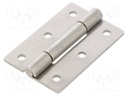 Hinge; Width: 40mm; stainless steel; H: 60mm