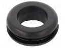 Grommet; black; UL94HB; TPR