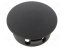 Accessories: stopper; H: 8mm; push-in,snap-fastener; black; PGM-13