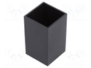 Enclosure: designed for potting; X: 30mm; Y: 30mm; Z: 50mm; ABS