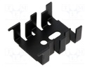 Heatsink: moulded; U; SOT32,TO126,TO220; black; L: 12.7mm; W: 25.4mm