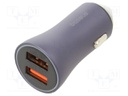 USB power supply; USB A socket x2; Sup.volt: 12÷24VDC; 40W; black