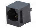 Socket; RJ12; PIN: 6; Cat: 5; Layout: 6p6c; THT; straight