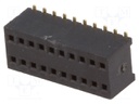 Socket; pin strips; female; PIN: 20; straight; 1.27mm; SMT; 2x10