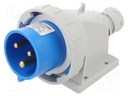 Connector: AC supply 3-phase; socket; male; 32A; 230VAC; IEC 60309