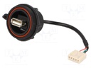 Socket; USB A; USB Buccaneer; for panel mounting,rear side nut