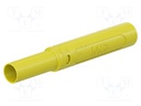 Connector: 4mm banana; plug; 32A; 1kV; yellow; insulated; 2.5mm2