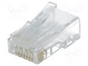 Plug; RJ45; PIN: 8; Cat: 6; Layout: 8p8c; IDC,crimped; for cable