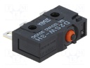 Microswitch SNAP ACTION; without lever; SPDT; 3A/125VAC; ON-(ON)