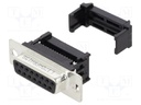 D-Sub; PIN: 15; plug; DFR; female; IDC; for ribbon cable; gold flash