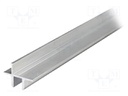 Profiles for LED modules; edge; natural; L: 2m; aluminium