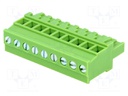 Pluggable terminal block; 5.08mm; ways: 9; angled 90°; plug; 300V