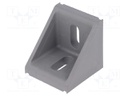 Angle bracket; for profiles; Width of the groove: 8mm; W: 43mm