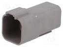 Connector: wire-wire; DT; plug; male; PIN: 6; IP68; Locking: latch