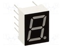 Display: LED; 7-segment; 10mm; 0.39"; No.char: 1; yellow-green
