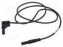 Test lead; 16A; banana plug 4mm,angular banana plug 4mm; Len: 1m