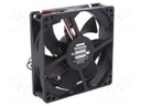 Fan: DC; axial; 24VDC; 92x92x25mm; 76.8m3/h; 29dBA; ball bearing