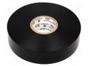 Tape: electrical insulating; W: 19mm; L: 20m; D: 0.22mm; black; 250%