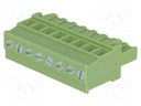 Pluggable terminal block; 5mm; ways: 8; angled 90°; plug; female