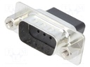 D-Sub; PIN: 9; plug; male; w/o contacts; crimped; for cable; black