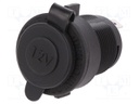 Car lighter socket adapter; car lighter socket x1; black