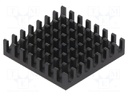 Heatsink: extruded; grilled; BGA; black; L: 27.9mm; W: 27.9mm
