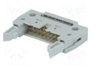 Plug; IDC; male; PIN: 16; IDC; for ribbon cable; 1.27mm; gold-plated