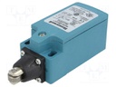 Limit switch; metal roller Ø10mm; NO + NC; 10A; max.300VAC; M20