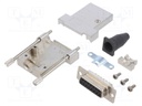 D-Sub; PIN: 15; plug; female; shielded,turned contacts; straight