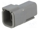 Connector: wire-wire; DTM; plug; male; PIN: 6; IP68; Locking: latch