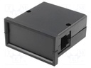 Enclosure: panel; X: 72mm; Y: 72mm; Z: 36mm; ABS; black; screwed