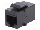 Coupler; Cat: 6a; Layout: 8p8c; RJ45 socket,both sides