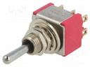 Switch: toggle; Pos: 3; DP3T; ON-OFF-ON; 2A/250VAC; 5A/28VDC; IP40